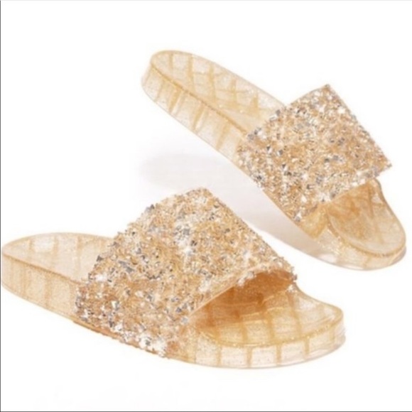 Embellished Sparkle Slides - GOLD🤩 - Picture 2 of 8